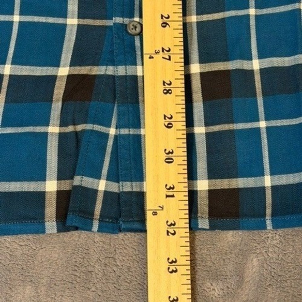 Carhartt Mens Rugged Flex Relaxed Fit Plaid Short Sleeve Shirt Blue L Tall NEW - Picture 6 of 9